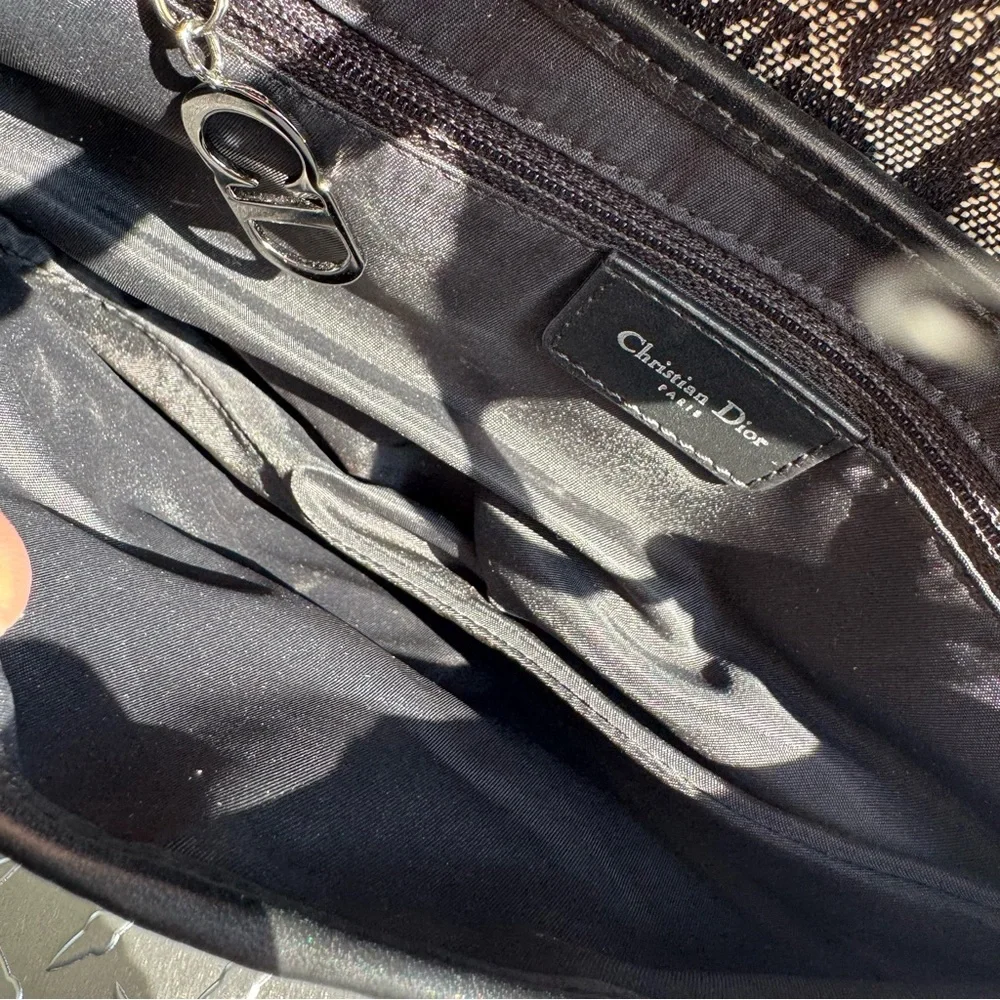 Dior Vintage Oblique Saddle Bag in Black - Picture 7 of 9